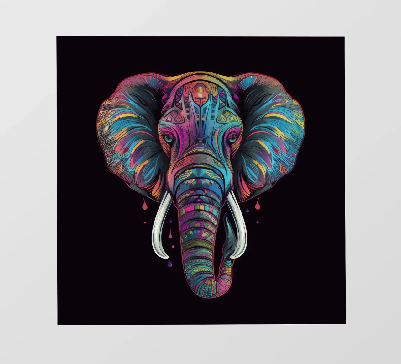 Elefante Tatoo telo in pvc da Animal Portraits