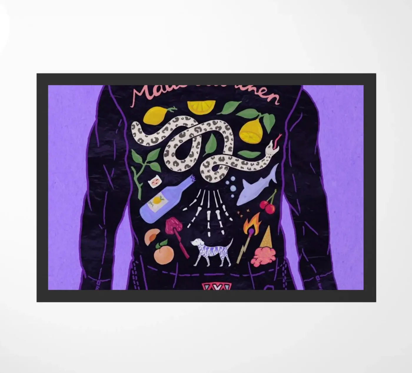 Jacket doormat by Laura O'Connor