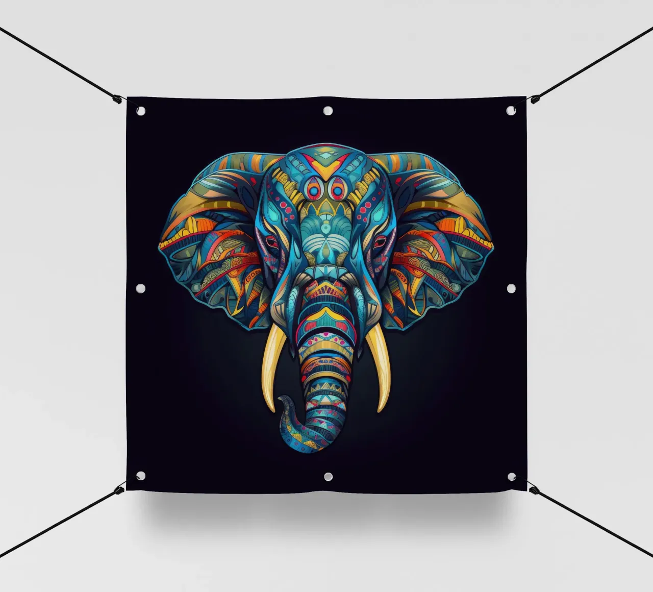 Elefante Tatoo telo in pvc da Animal Portraits