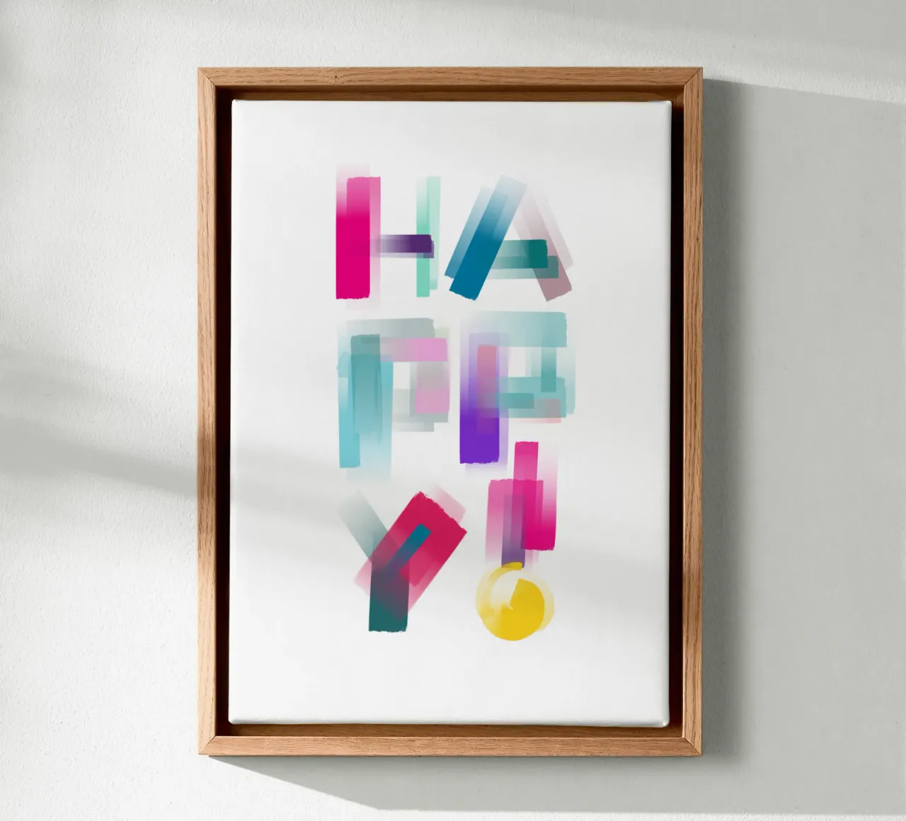 HAPPY! tela con Cornice a cassetta da LIMITED EDITION LETTERS