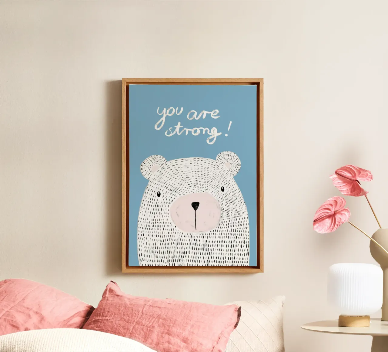 You are strong Leinwand von BAINAI KIDS