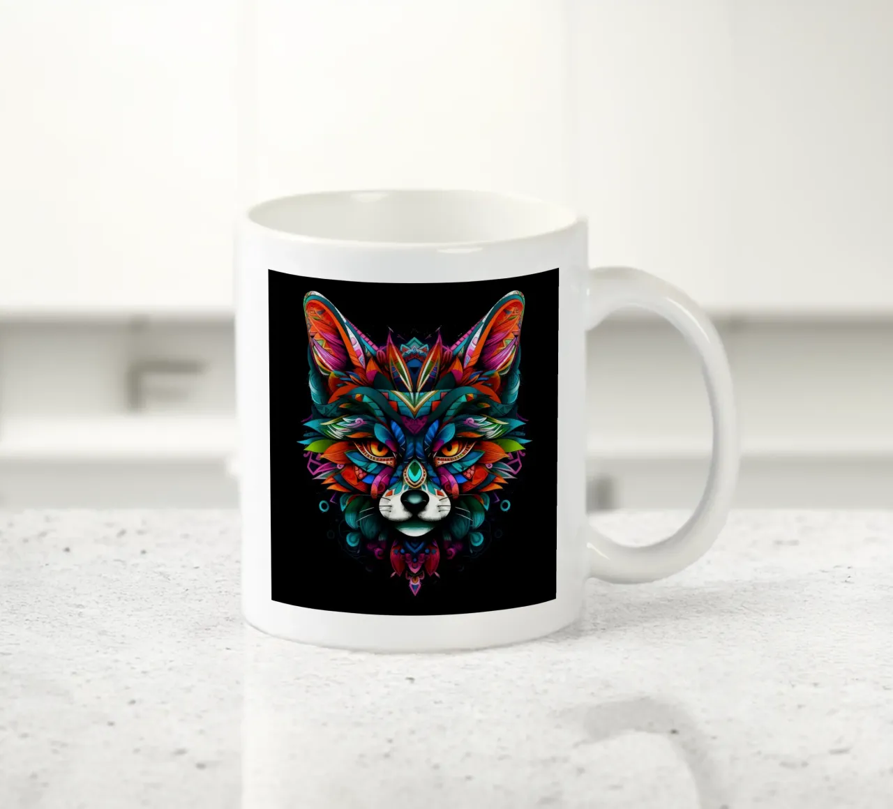 Tatoo-Fuchs Keramik Tasse von Animal Portraits