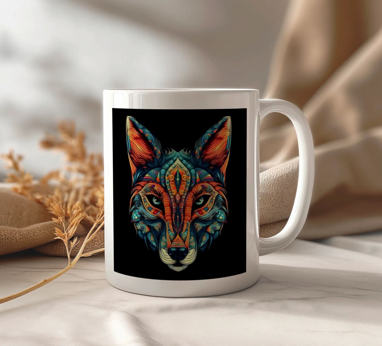 Volpe Tatoo tazza in ceramica da Animal Portraits