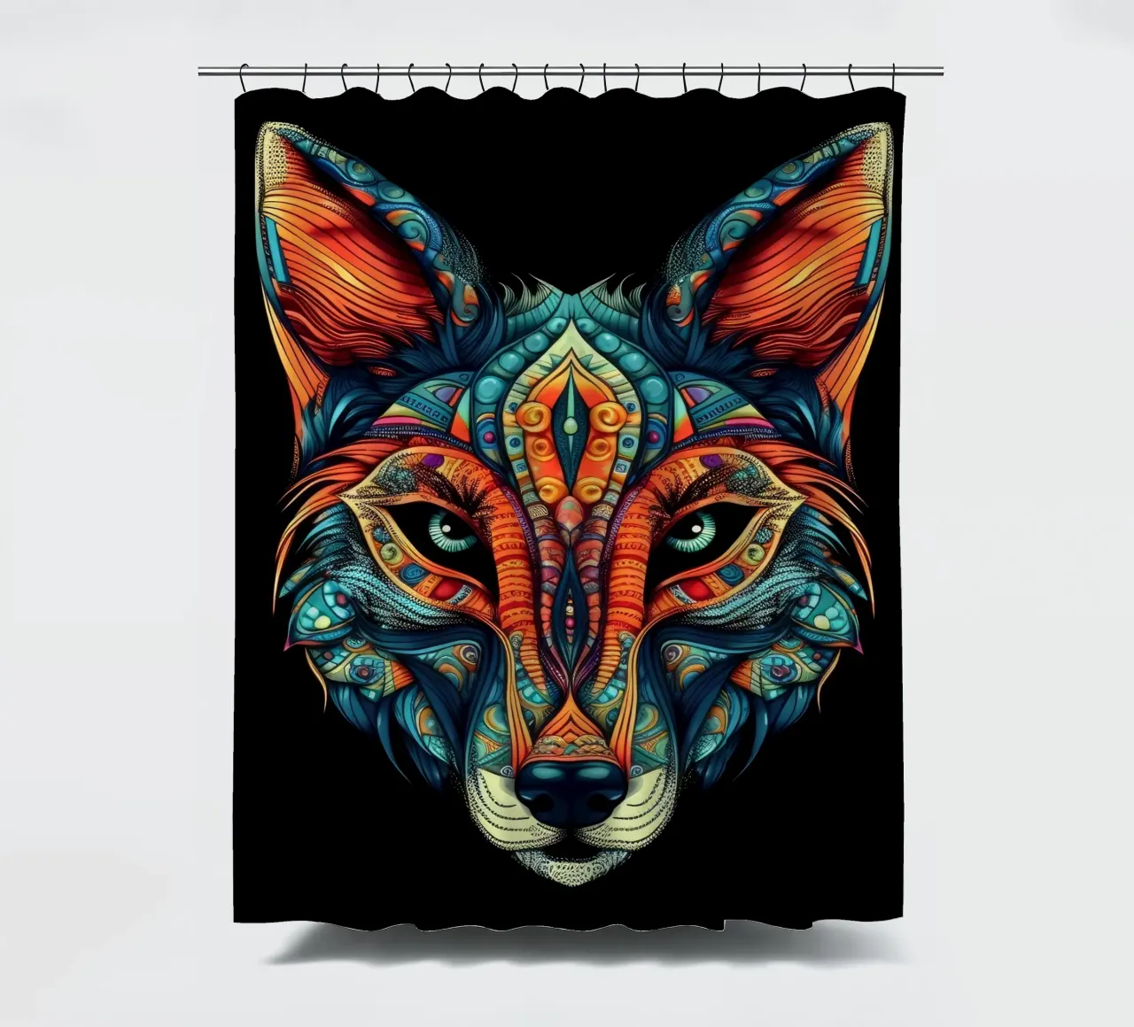 Tatoo-Fuchs Duschvorhang von Animal Portraits