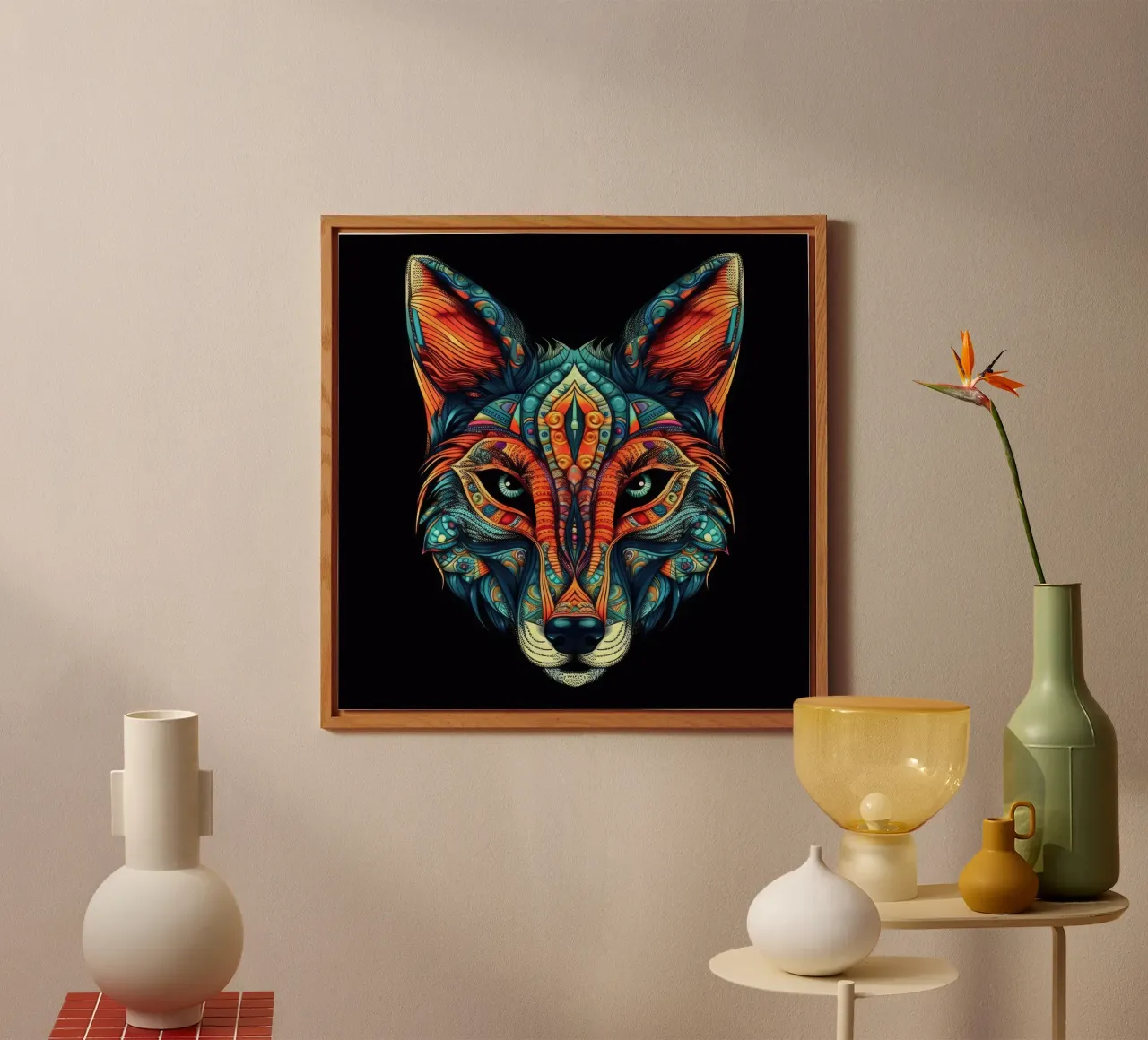 Volpe Tatoo alluminio dibond da Animal Portraits