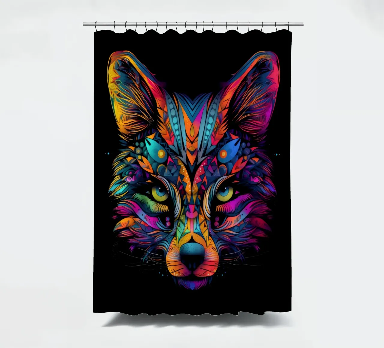 Tatoo-Fuchs Duschvorhang von Animal Portraits