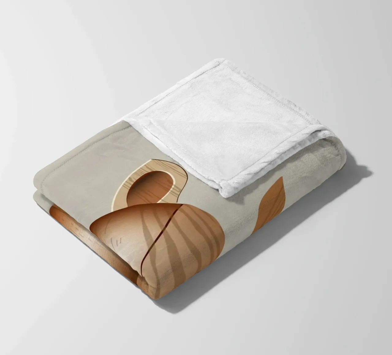 Illustrazione in legno - Volpe carina coperta in pile da namosh