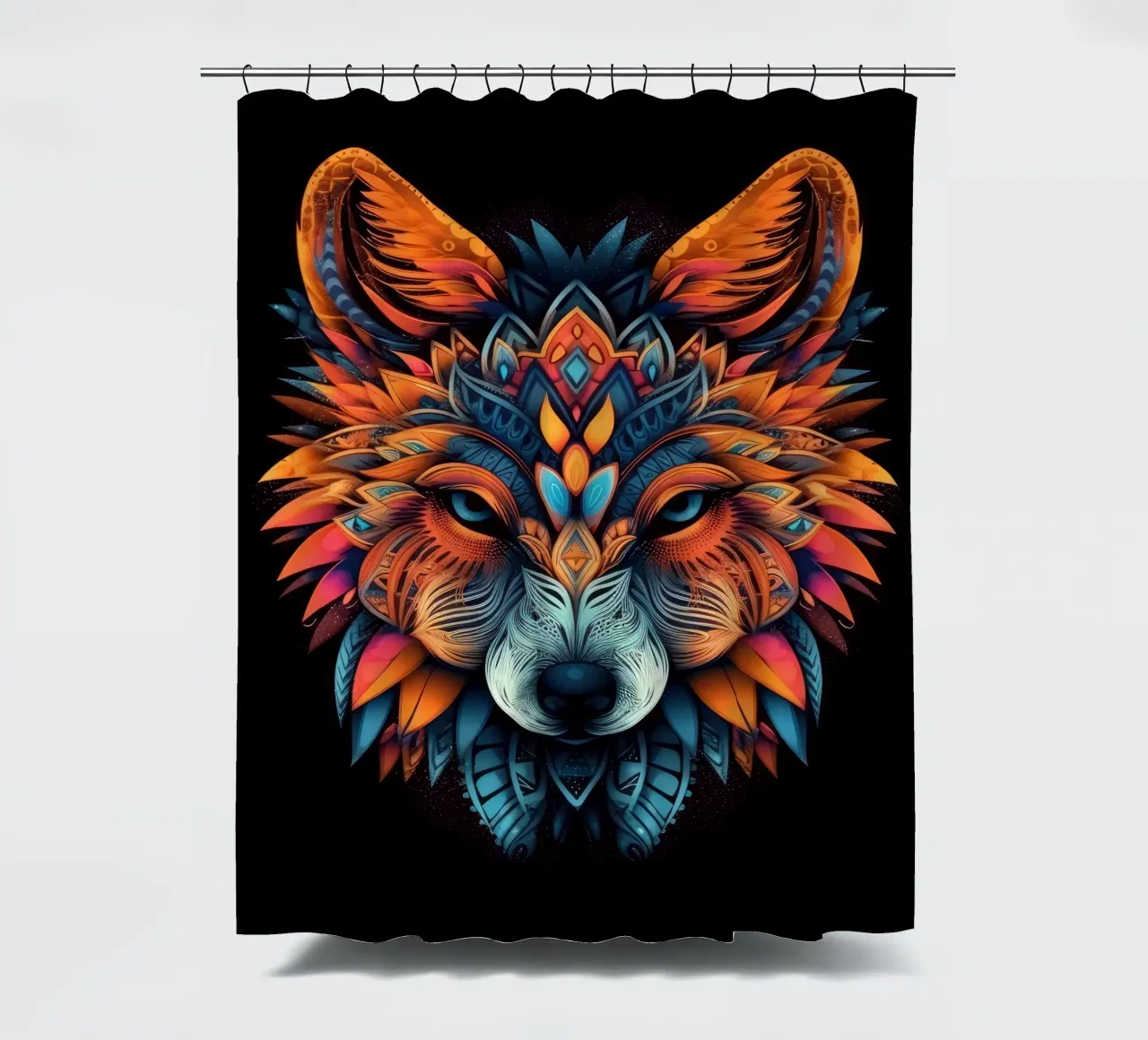 Tatoo-Fuchs Duschvorhang von Animal Portraits