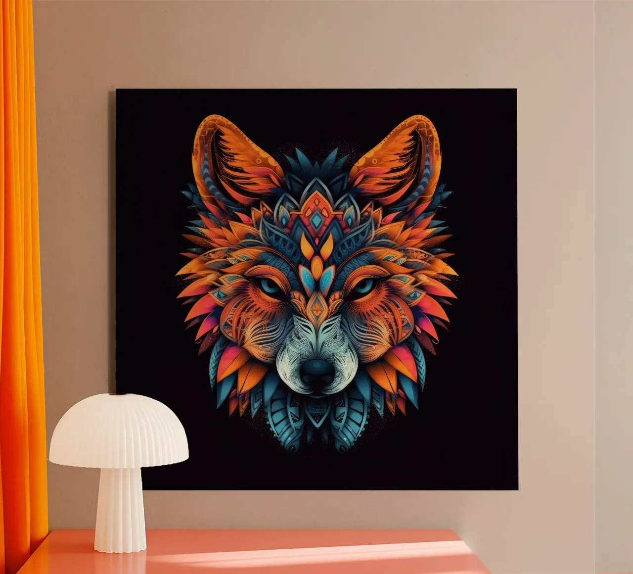 Volpe Tatoo alluminio dibond da Animal Portraits
