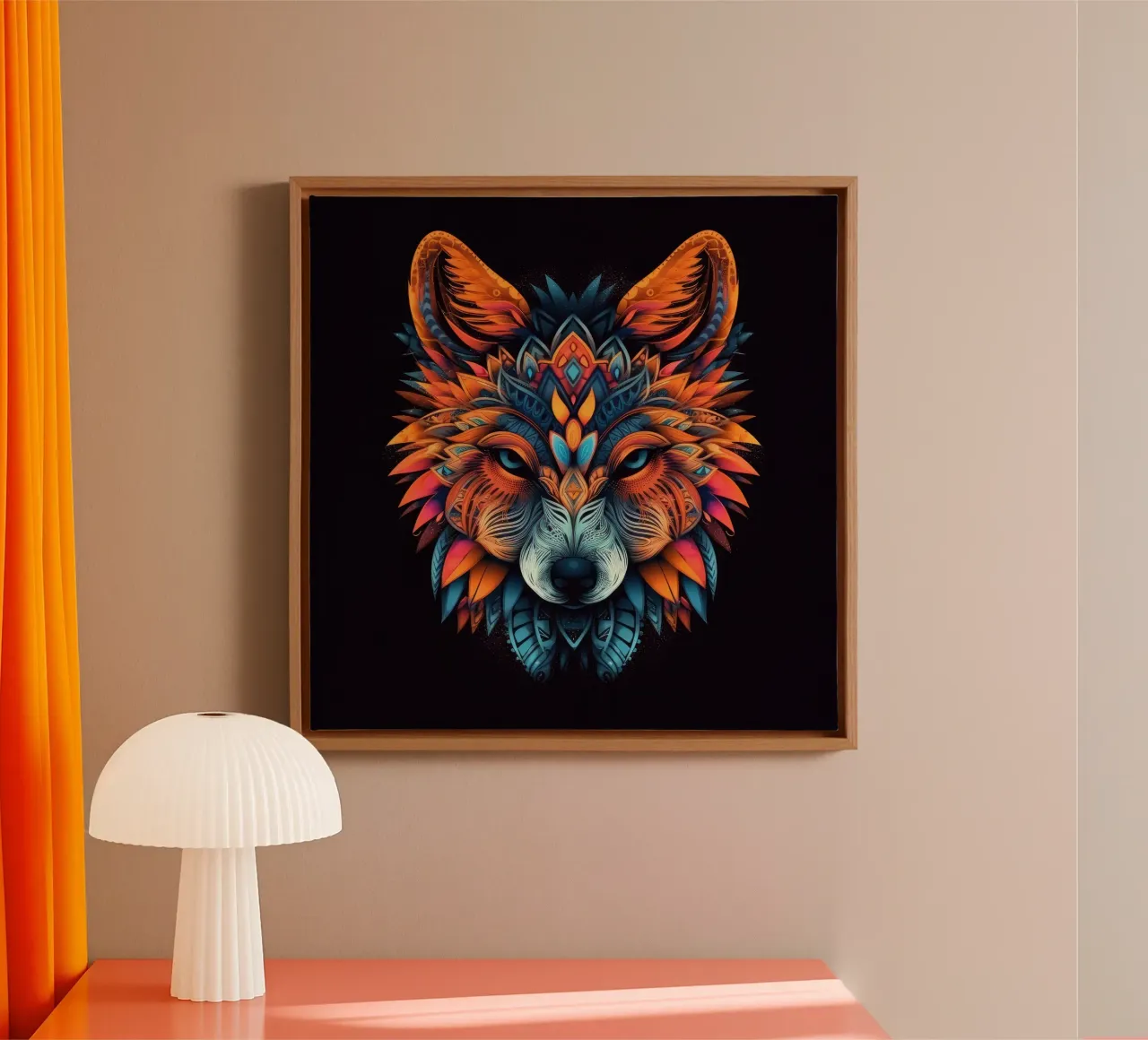Tatoo Vos canvas van Animal Portraits