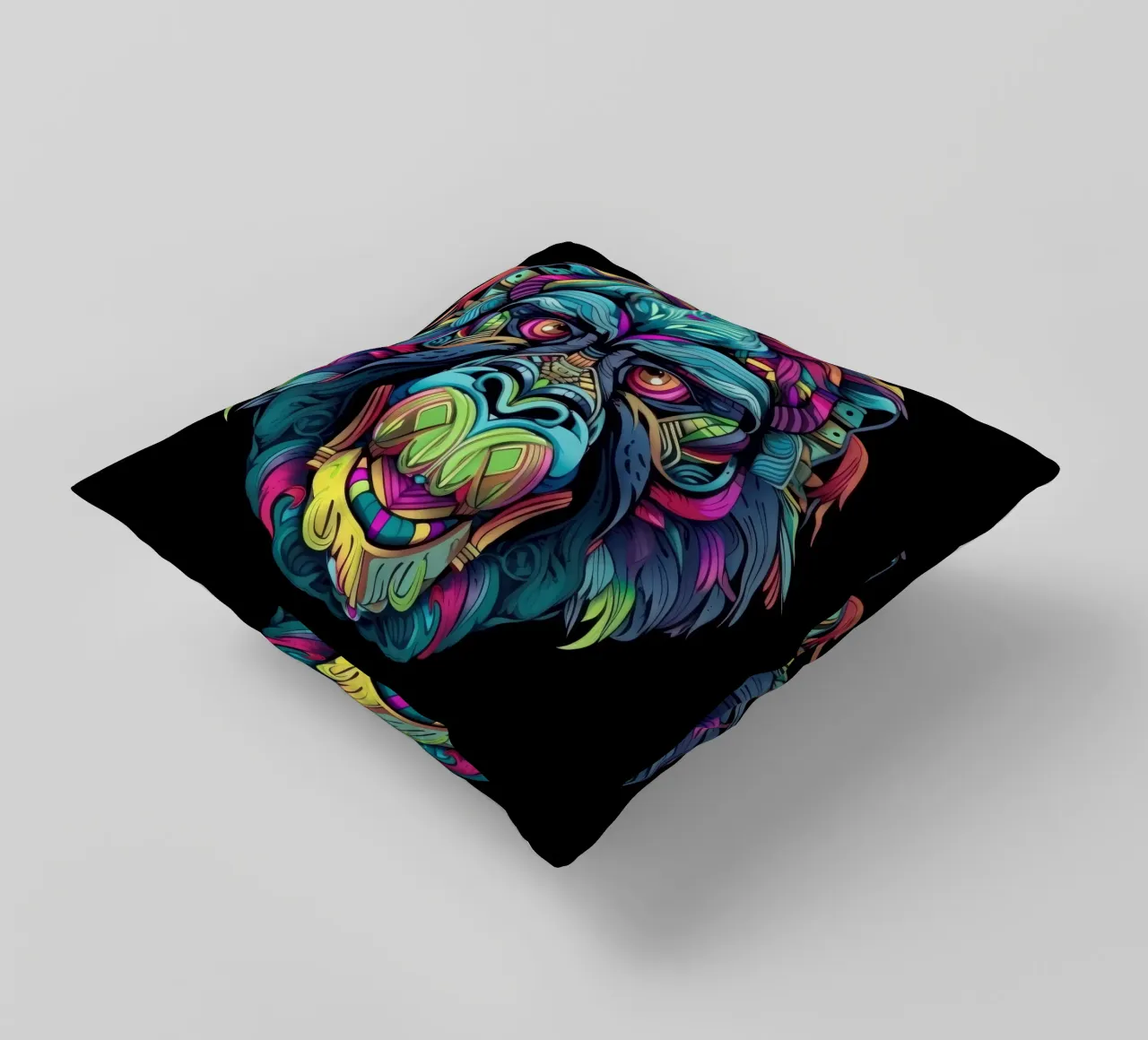 Tatoo Gorilla cuscino da Animal Portraits
