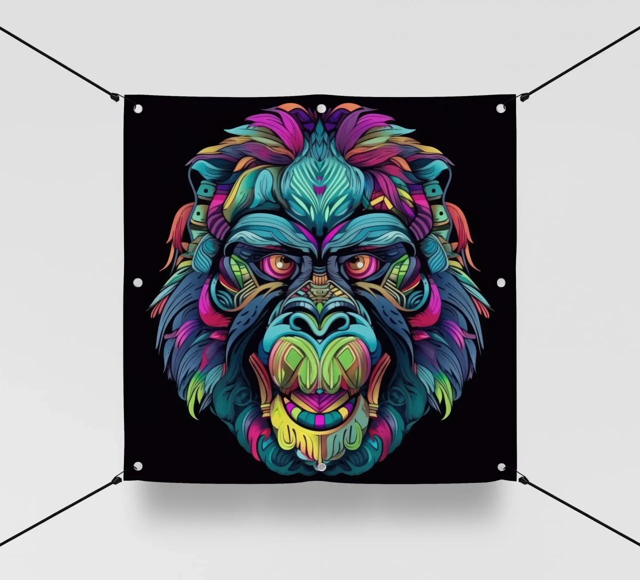 Tatoo Gorilla telo in pvc da Animal Portraits