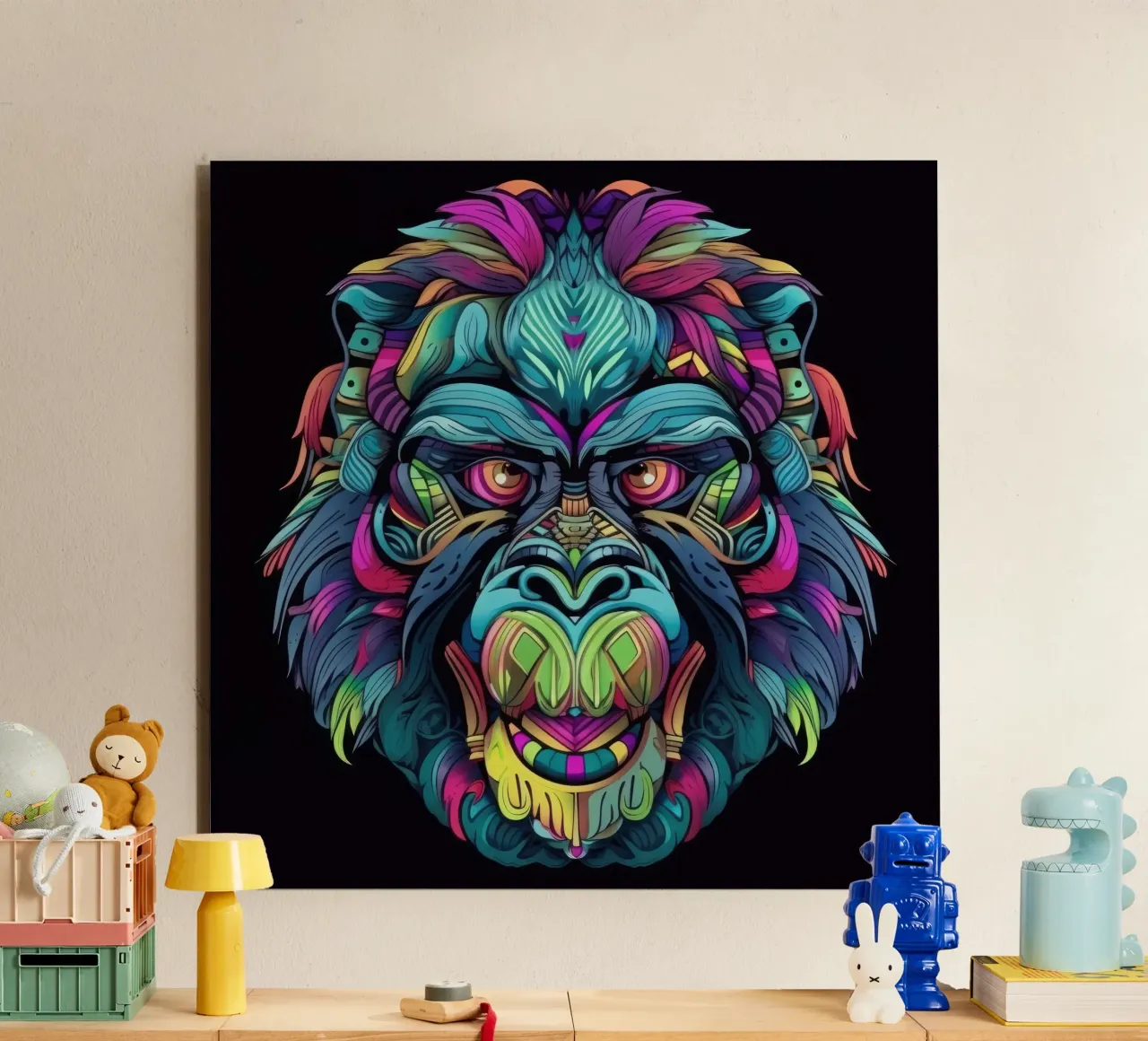 Tatoo Gorilla alluminio dibond da Animal Portraits