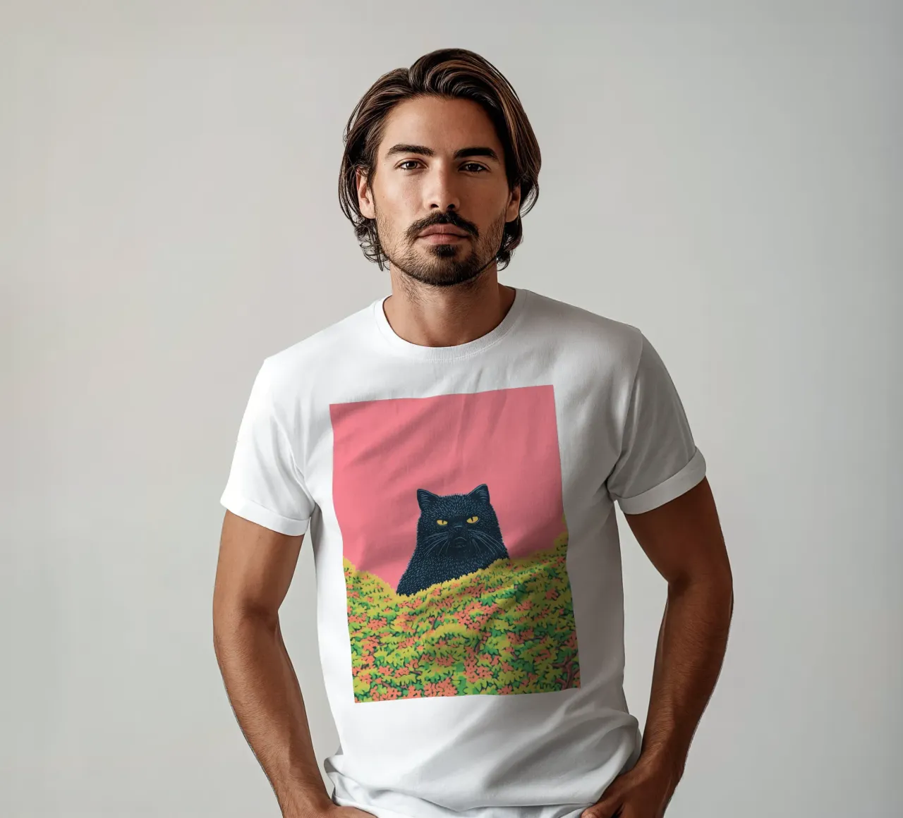 Grumpy Cat PinkPop Art: Divertente, audace e perfetto per gli amanti dei gatti t-shirt da Kaji