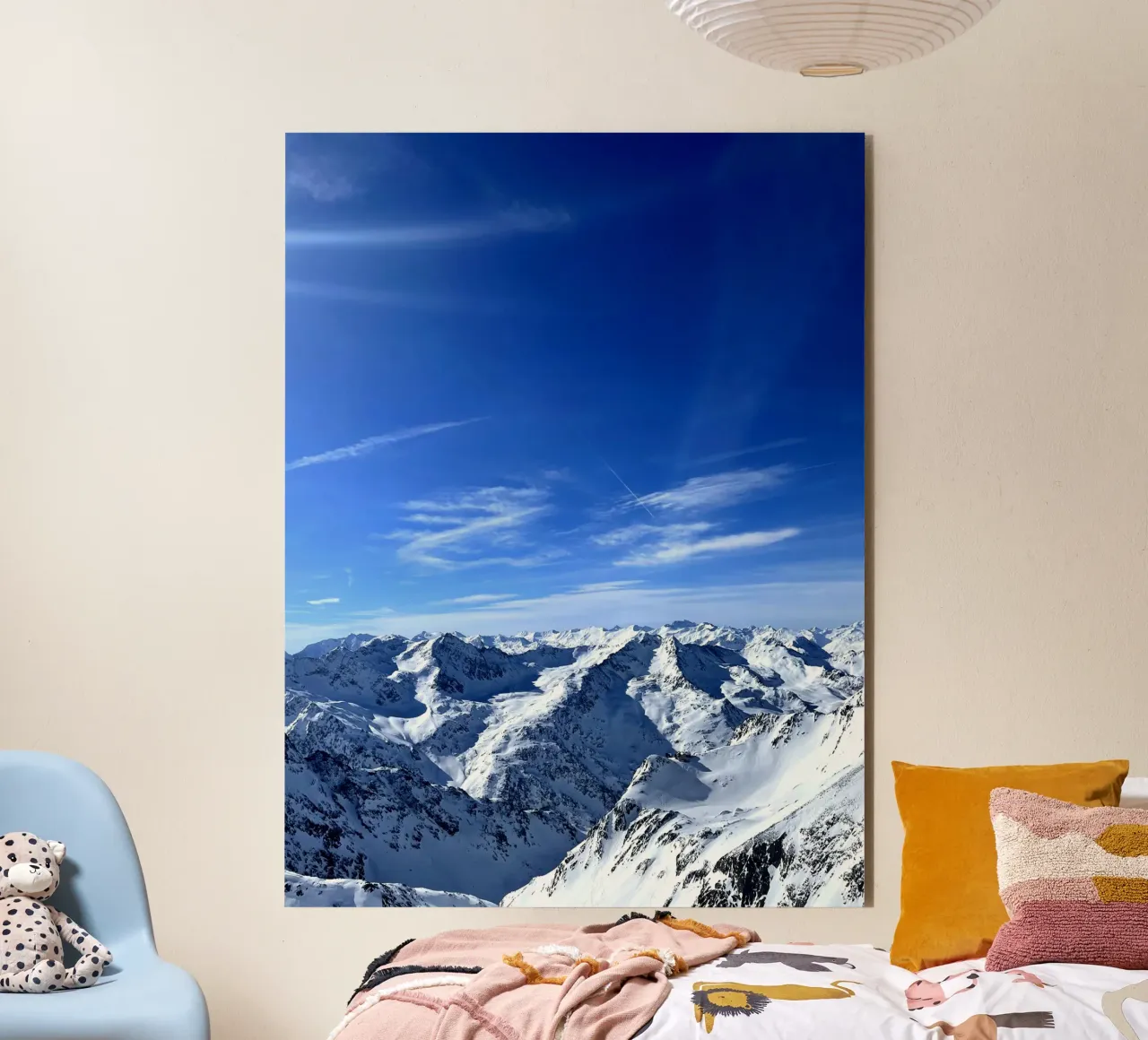 Skyline Over Snowy Heights alluminio dibond da Mexpresso