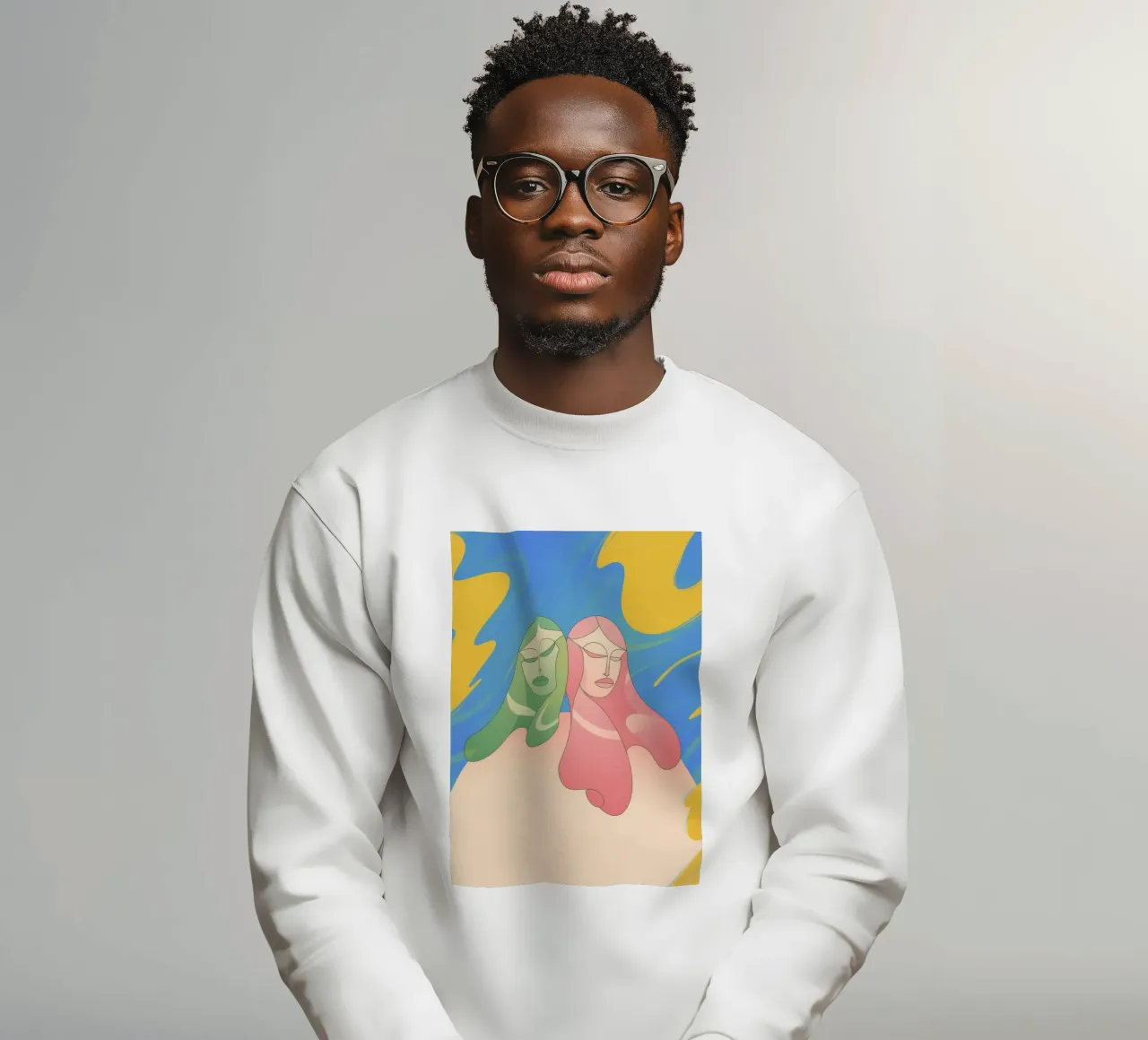 Poignée de main colorée sweat de Kamera Obskura