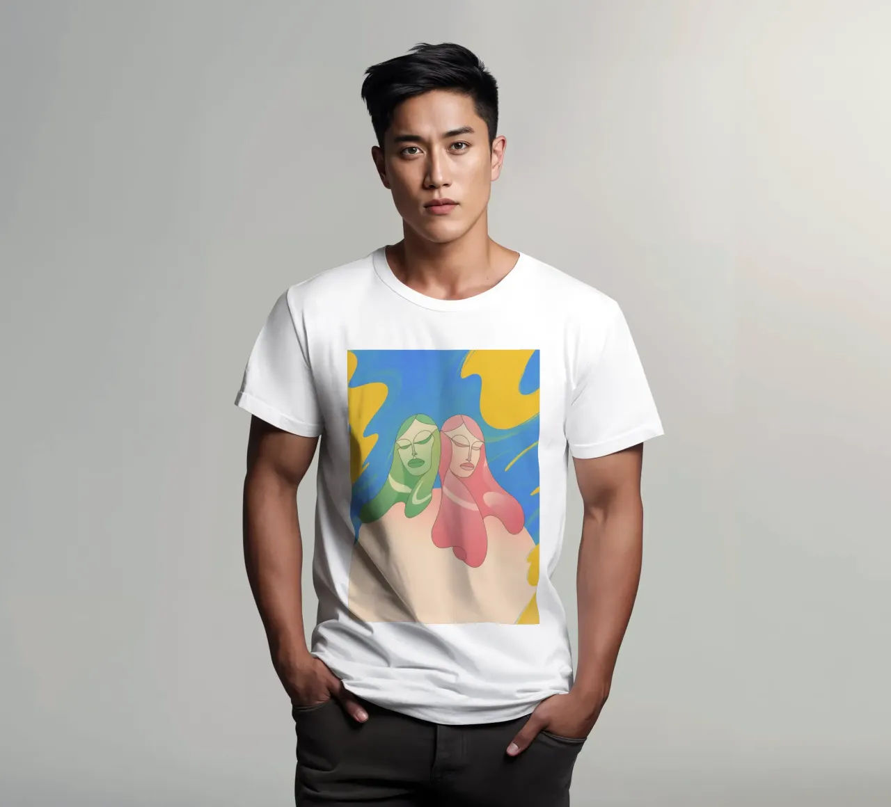 Stretta di mano colorata t-shirt da Kamera Obskura
