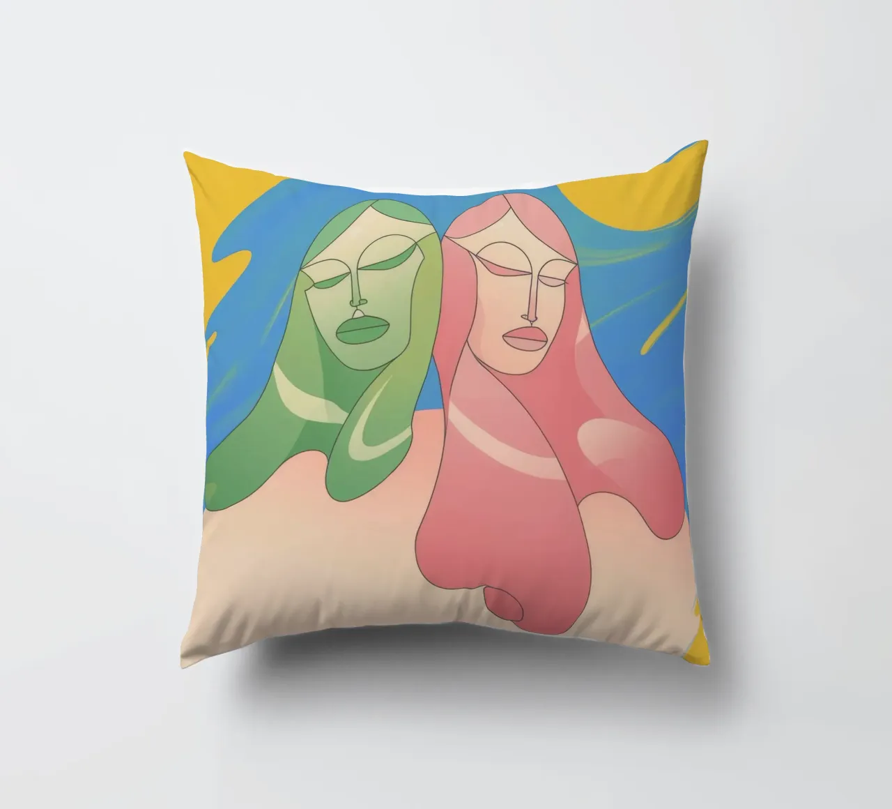 Stretta di mano colorata cuscino da Kamera Obskura
