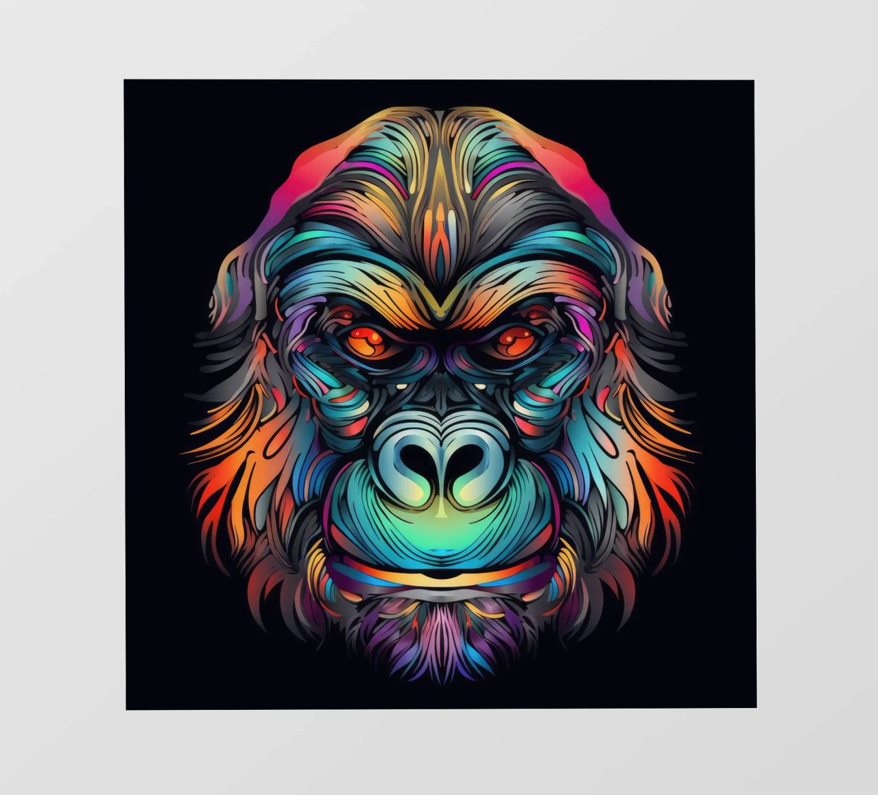 Tatoo Gorilla pellicola backlit da Animal Portraits
