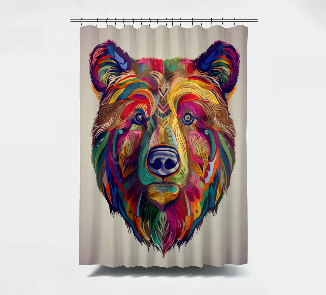 Tatoo orso grizzly tenda da doccia da Animal Portraits