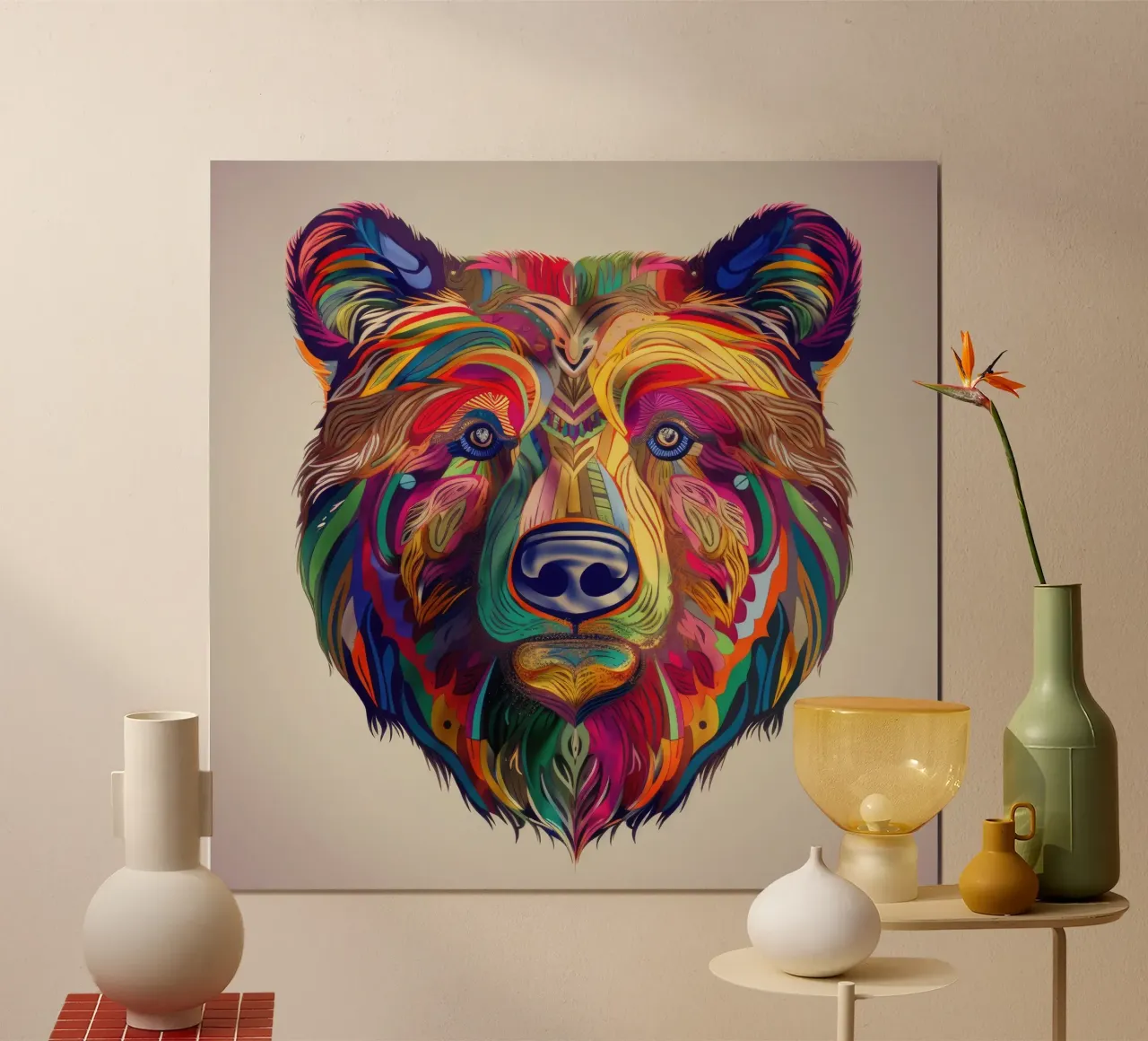 Tatoo orso grizzly carta hahnemühle da Animal Portraits