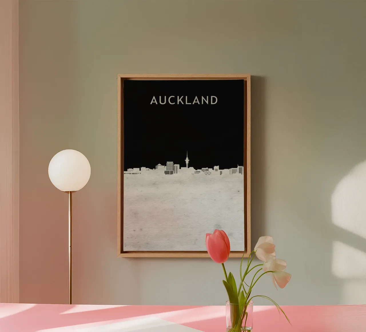 Auckland New Zealand canvas met Baklijst van Travelstudio