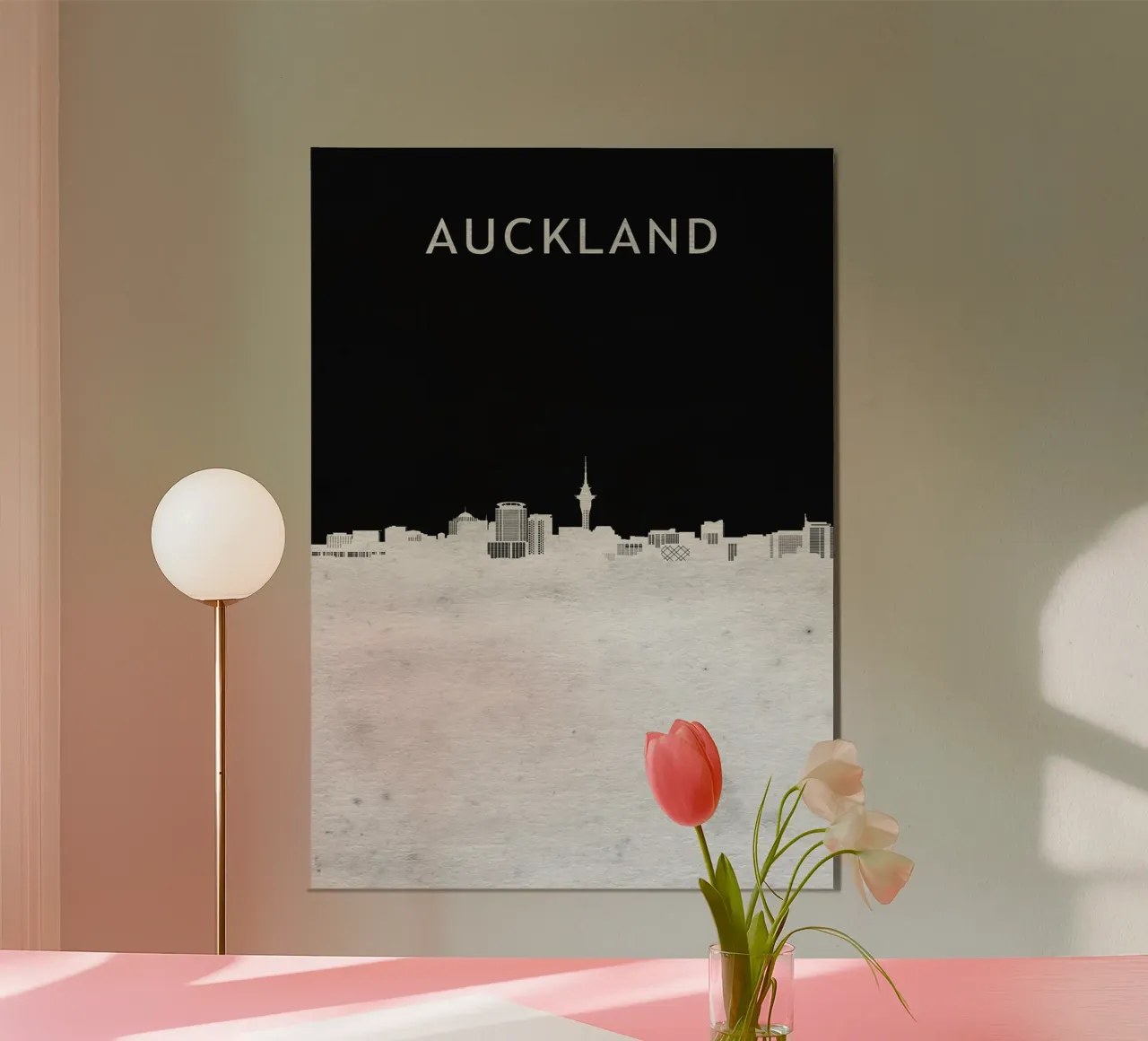 Auckland New Zealand poster con telaio in plastica da Travelstudio