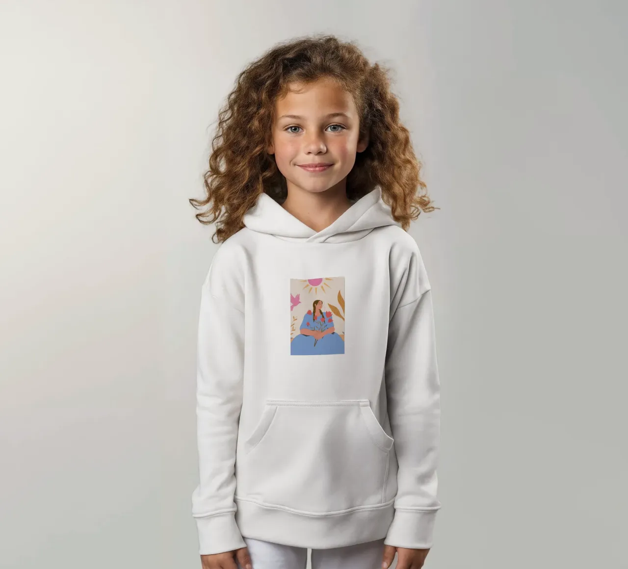 Sole e fiori felpa bambino con cappuccio da Kamera Obskura