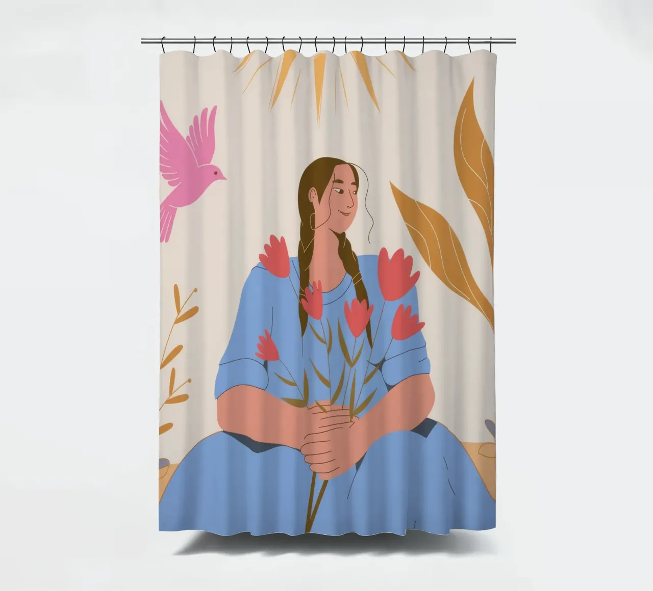 Sole e fiori tenda da doccia da Kamera Obskura