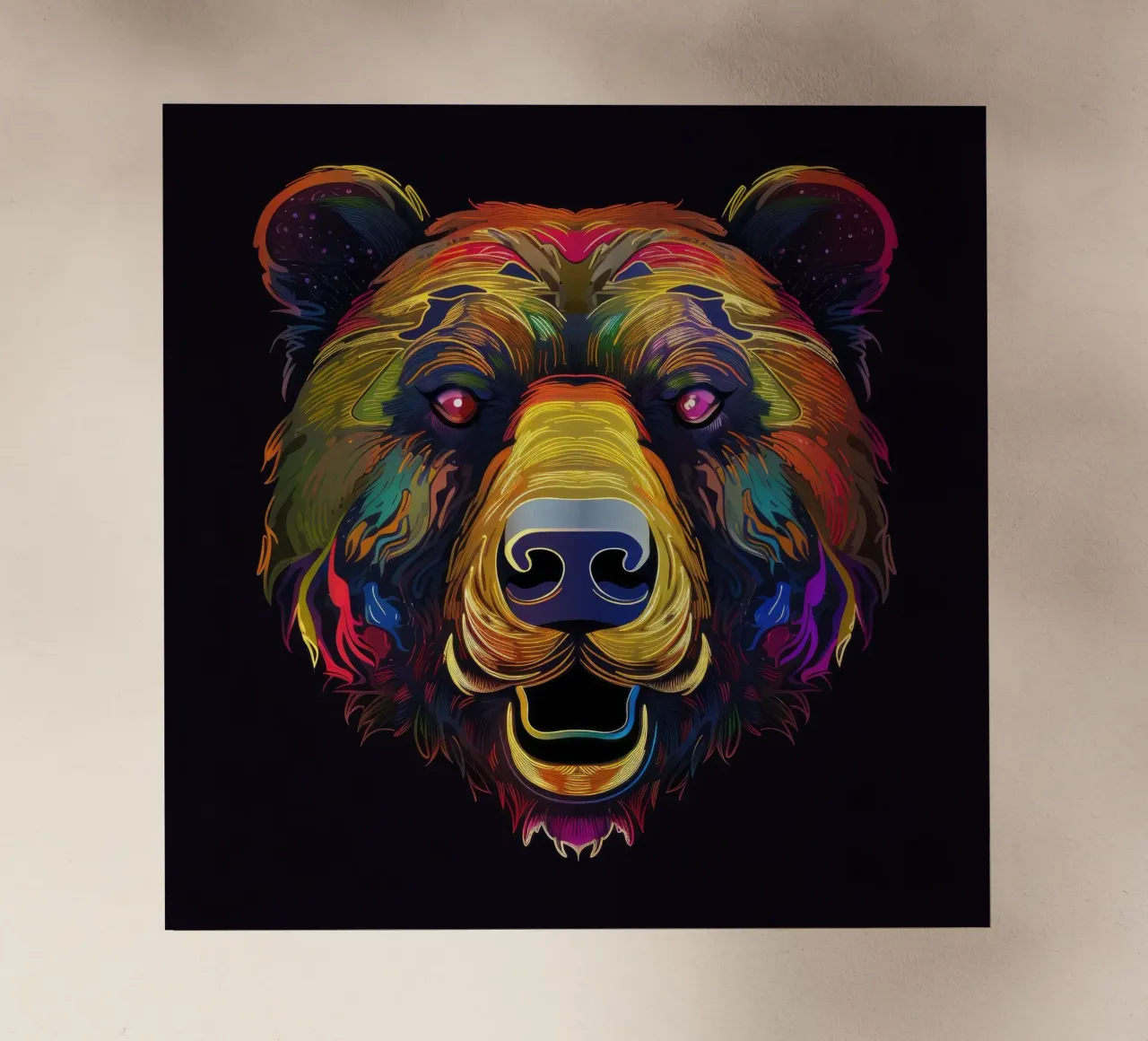 Tatoo orso grizzly pellicola backlit da Animal Portraits