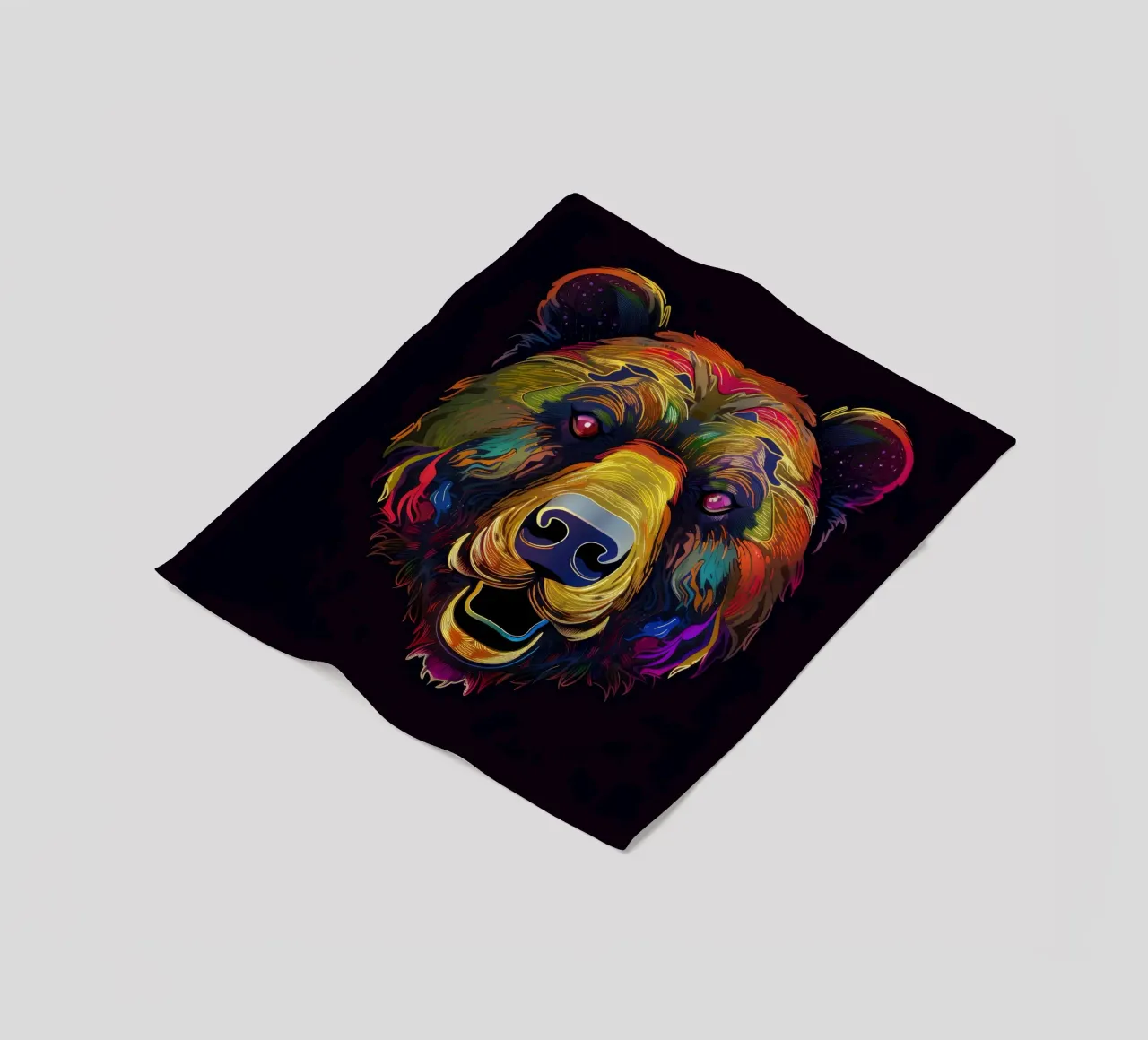 Tatoo orso grizzly coperta in pile da Animal Portraits