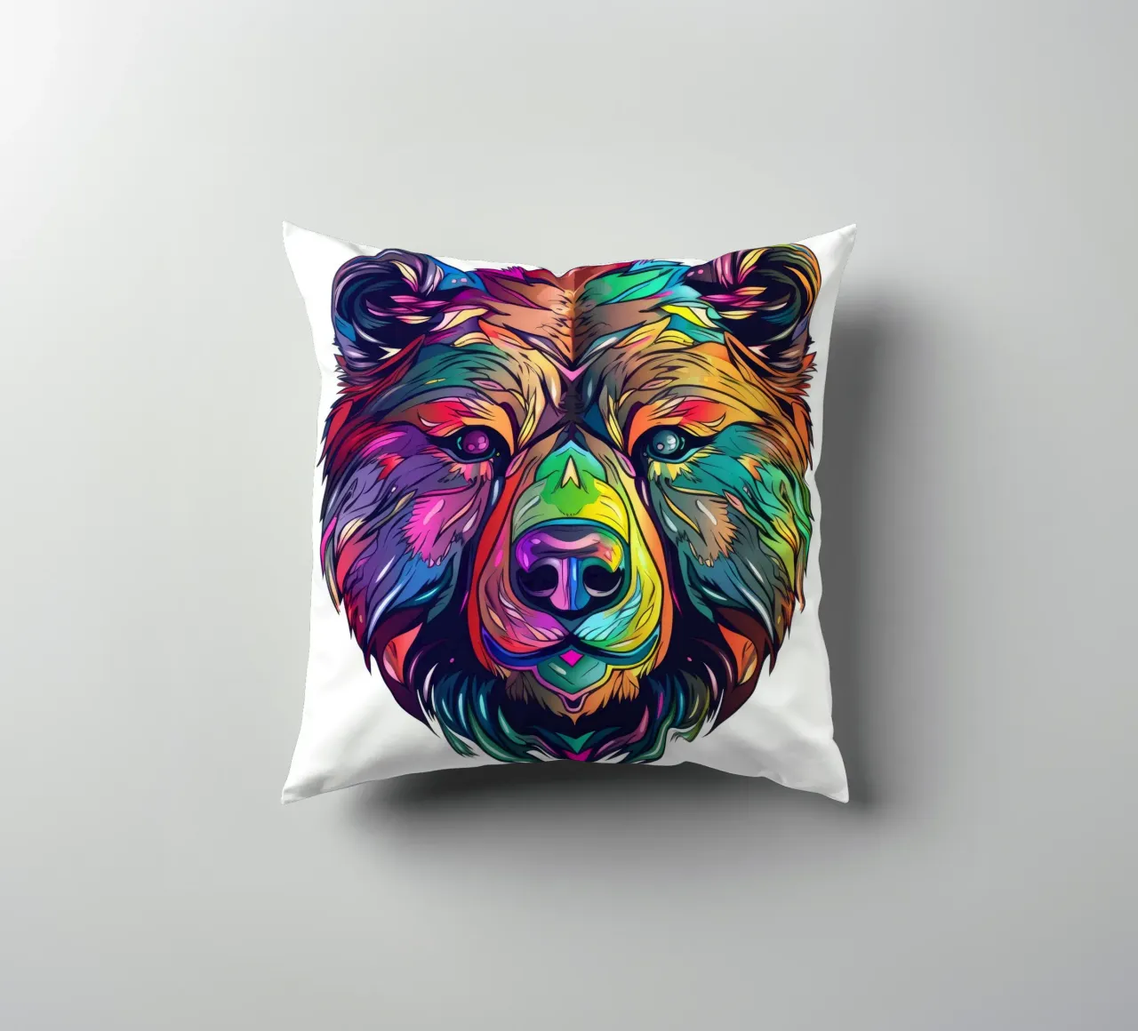 Tatoo orso grizzly cuscino da Animal Portraits