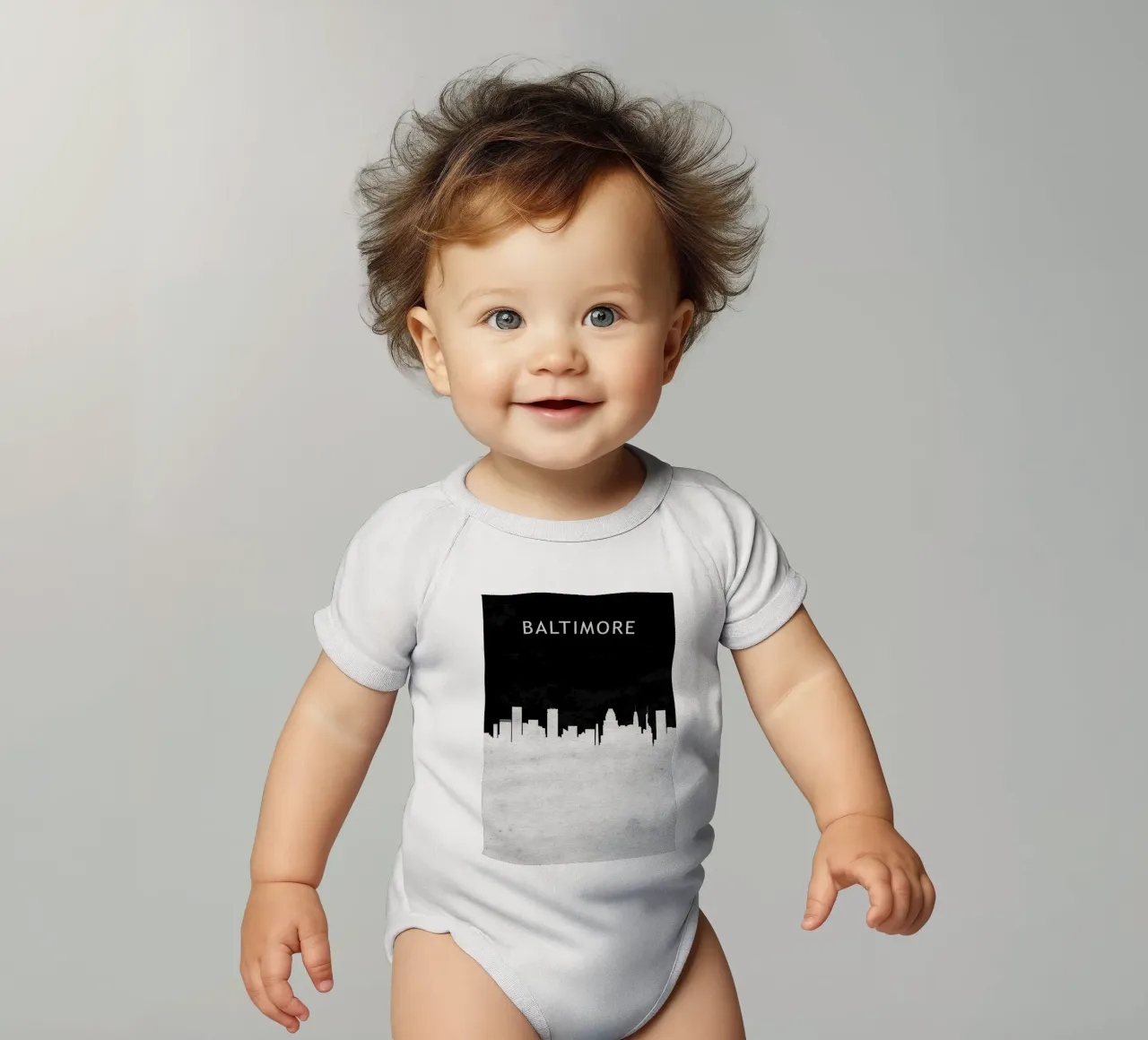 Baltimore Maryland body neonato maniche corte da Travelstudio