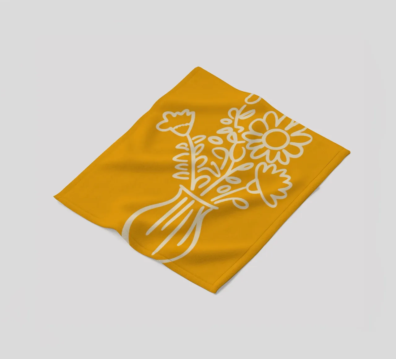 Fiori in vaso giallo coperta in pile da Kamera Obskura