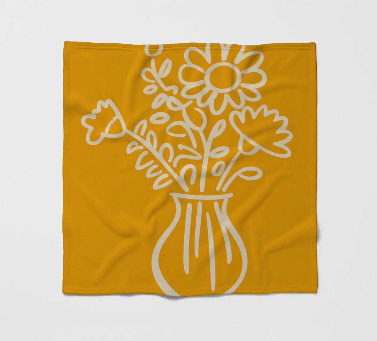 Fiori in vaso giallo coperta in pile da Kamera Obskura
