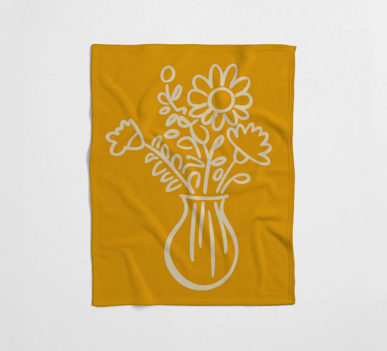 Fiori in vaso giallo coperta in pile da Kamera Obskura