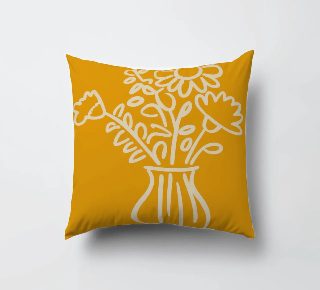 Fiori in vaso giallo cuscino da Kamera Obskura