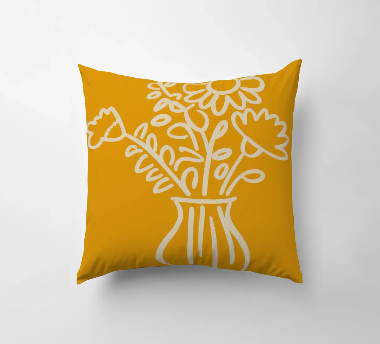 Fiori in vaso giallo cuscino da Kamera Obskura