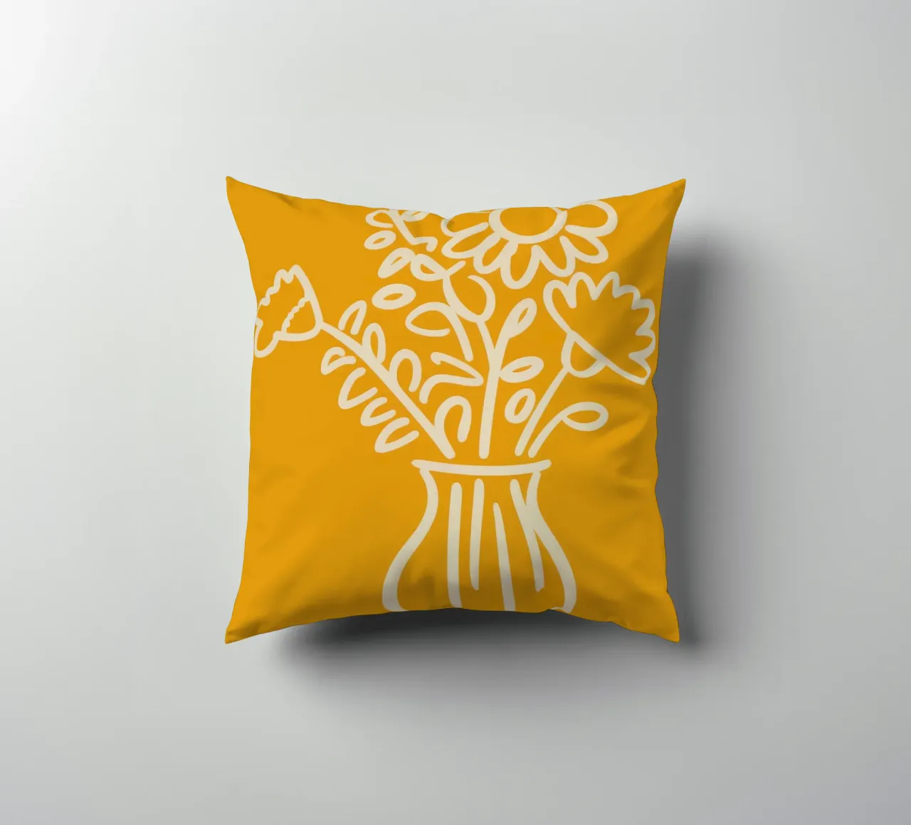 Fiori in vaso giallo cuscino da Kamera Obskura