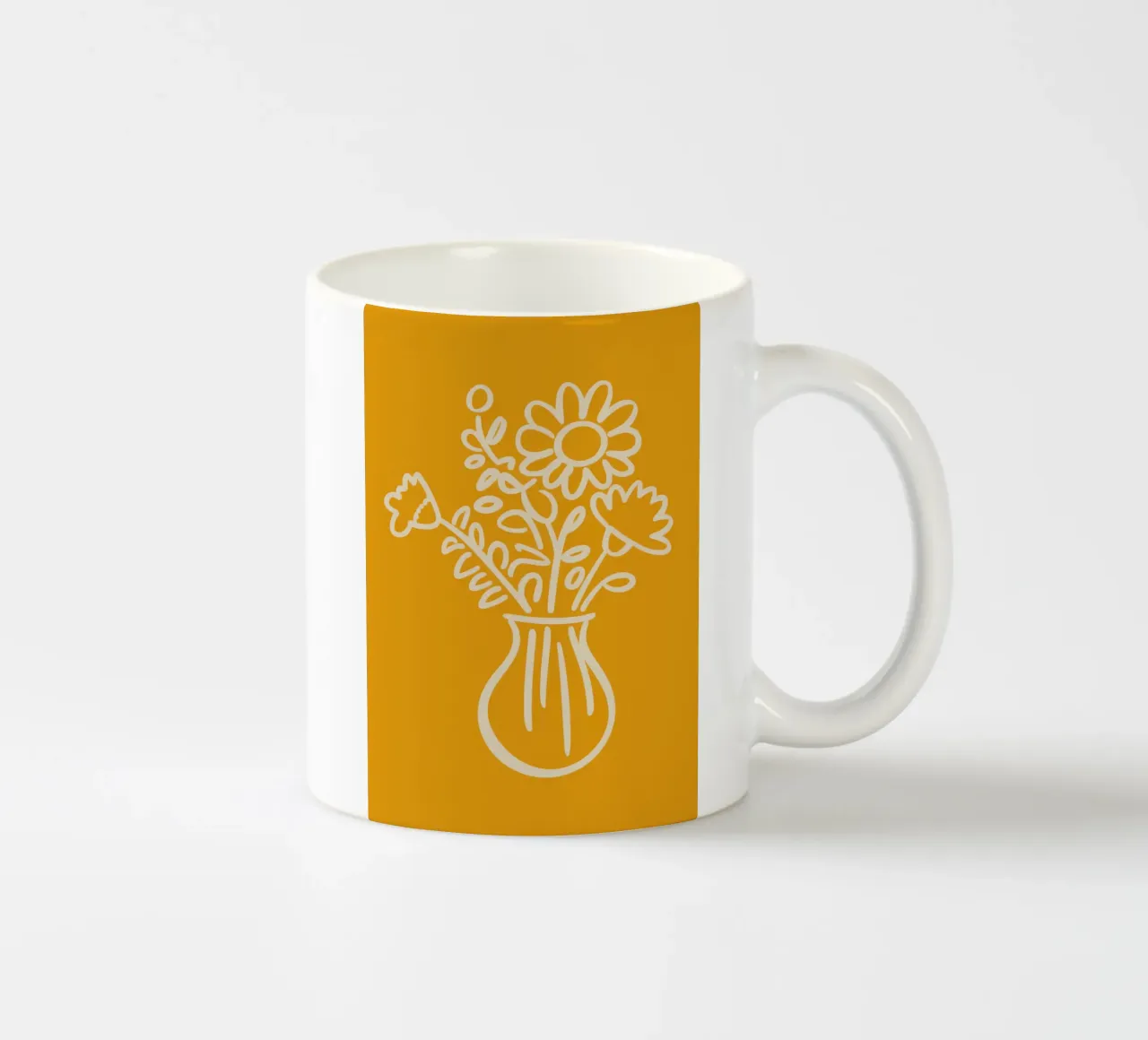 Fiori in vaso giallo tazza in ceramica da Kamera Obskura