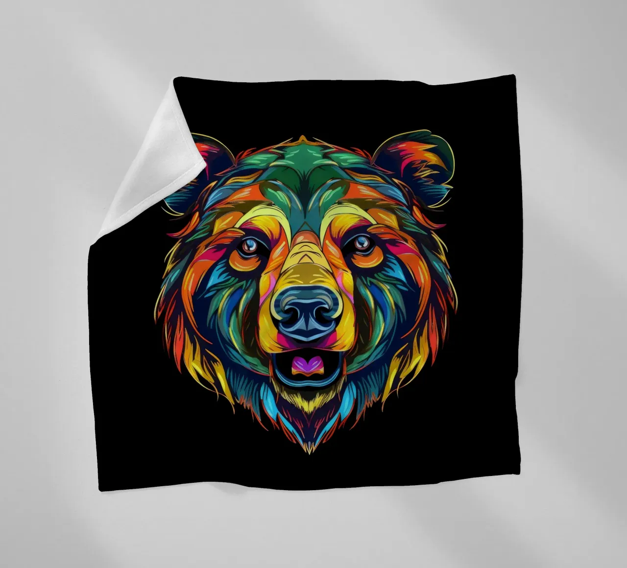 Tatoo orso grizzly coperta in pile da Animal Portraits