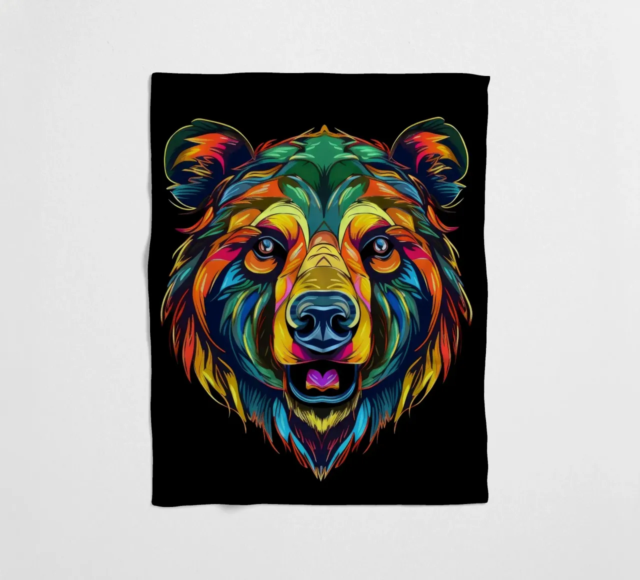 Tatoo orso grizzly coperta in pile da Animal Portraits