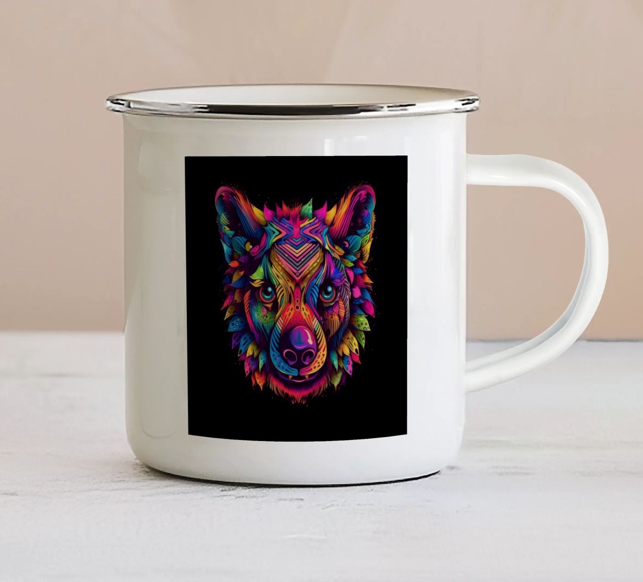 Iena Tatoo tazza in smalto da Animal Portraits