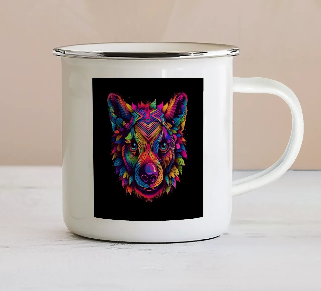 Iena Tatoo tazza in smalto da Animal Portraits