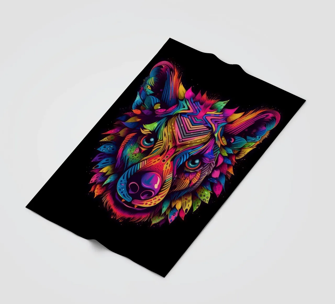 Tatoo-Hyäne Fleecedecke von Animal Portraits