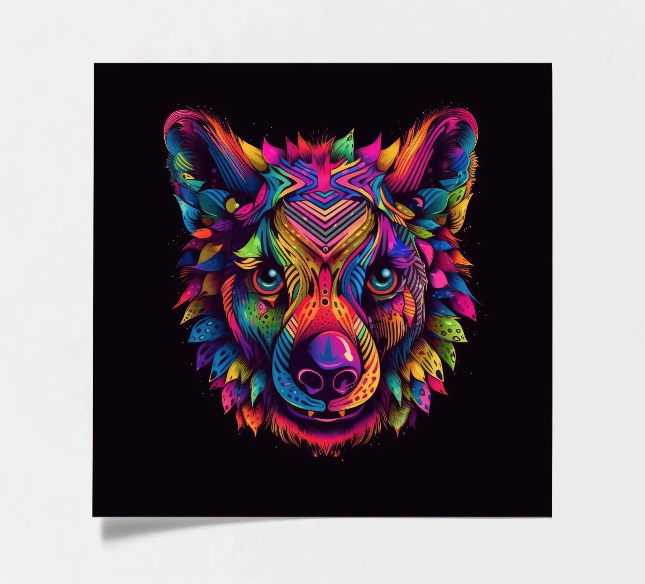 Tatoo-Hyäne Stickerbogen von Animal Portraits