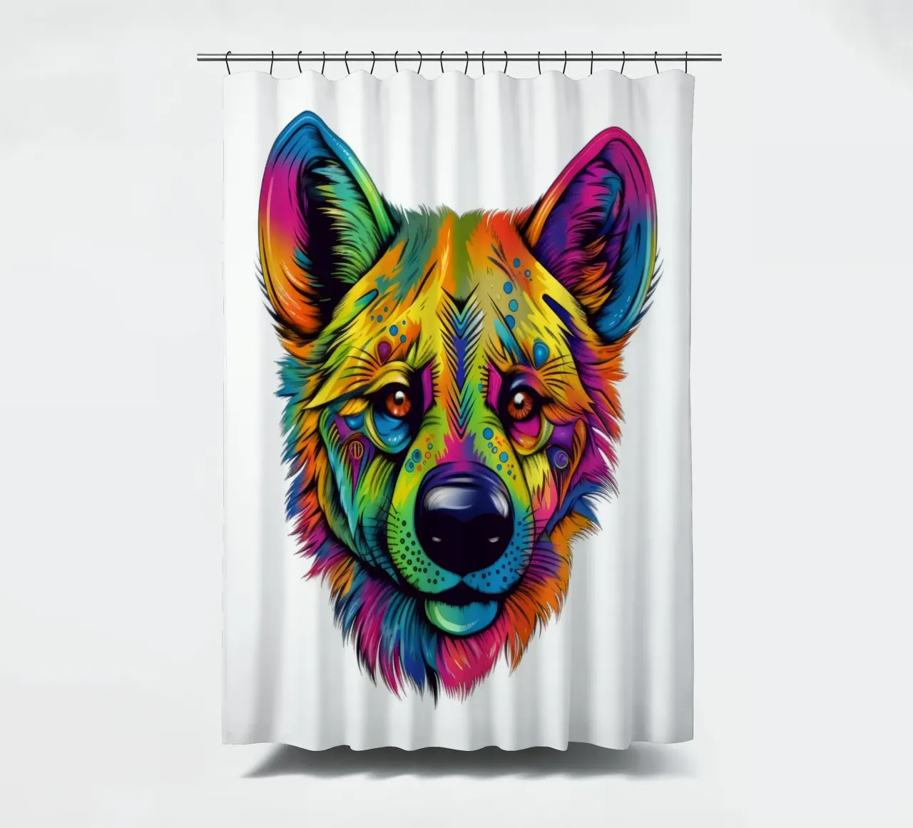 Tatoo-Hyäne Duschvorhang von Animal Portraits