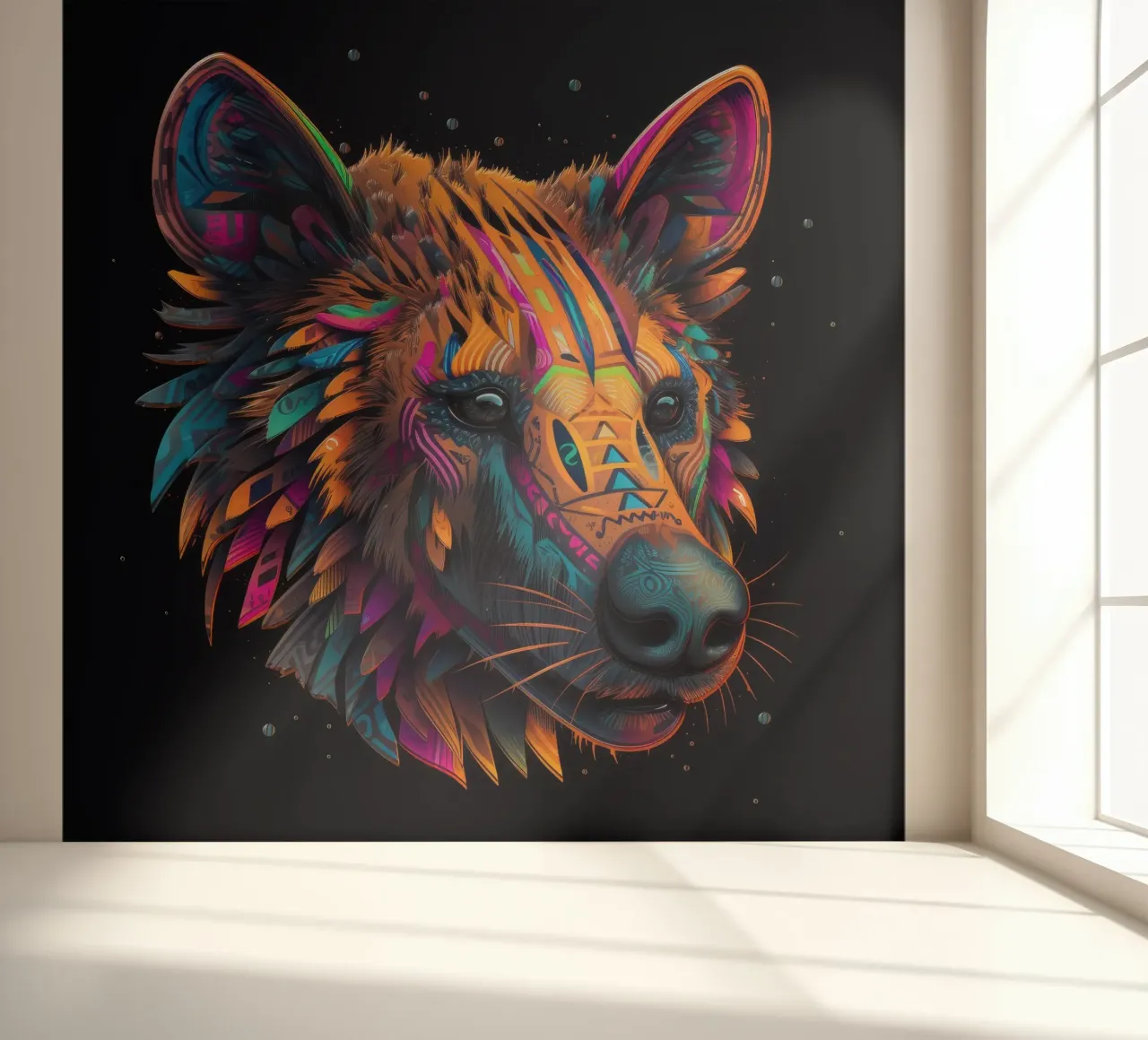 Tatoo Hiena papel para pared de Animal Portraits