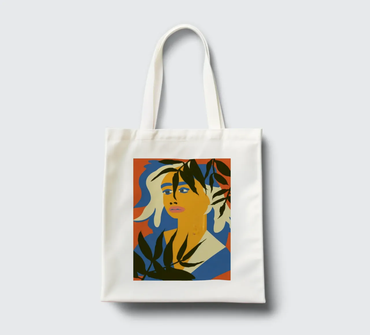 Abstract Face Leaves tote bag by Kamera Obskura