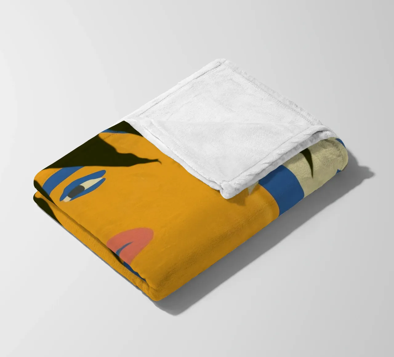 Abstract Face Leaves fleece blanket by Kamera Obskura